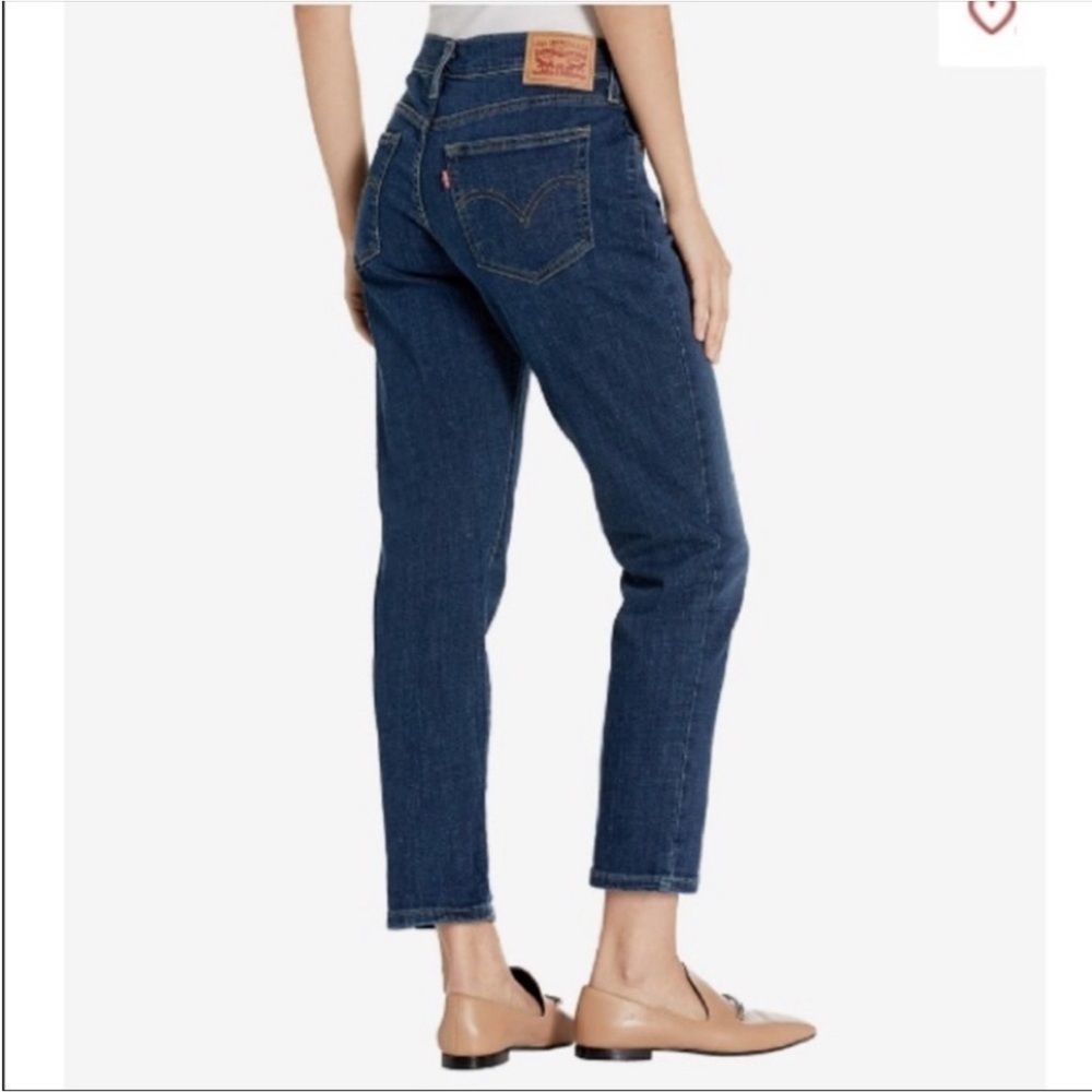 Levi’s Boyfriend Jeans Size 29 Cropped Straight Leg Mid Rise Stretch - Picture 12 of 14
